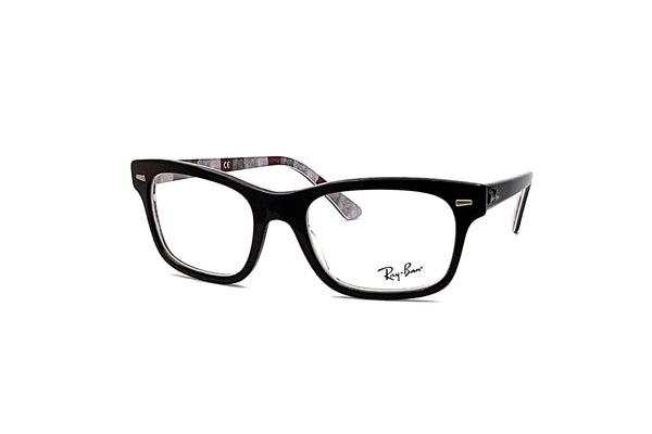 Ray-Ban - RB5383 (Black On Chevron Grey/Burgundy)
