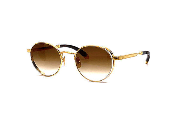 Maybach Eyewear - The Boulevard I (24k Gold Plated/Ebony | Light Bronze Gradient)