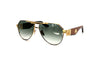 Maybach Eyewear - The King III (22k Mellow Gold Plated | Black Lacquer / Karelian Birch Burr / Ebony Forest Green Bem | Green Gradient)