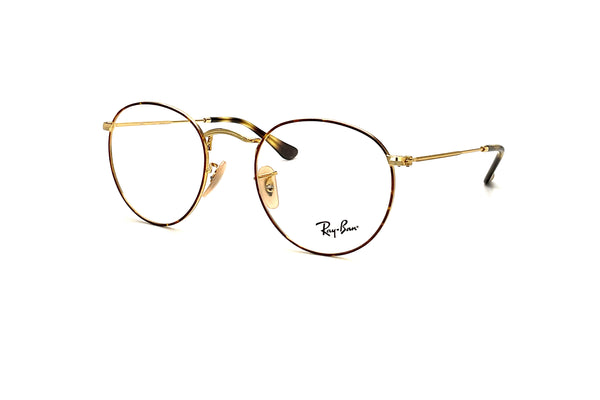 Ray-Ban - Round Metal Optics (Polished Havana On Gold)