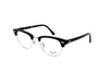 Ray-Ban - Clubmaster Optics (Polished Black On Silver) [49]