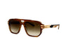Maybach Eyewear - THE HUSTLER I (22k Mellow Gold Plated/Brown Marbled/Black/Brown Marbled | Umber Brown Gradient)