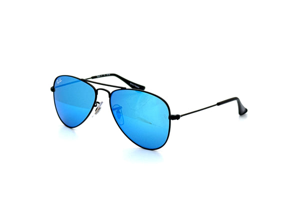Ray-Ban - Junior Aviator (Black | Blue Mirror) [50]