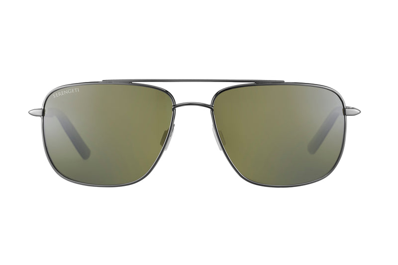 Serengeti - Tellaro (Shiny Gunmetal with Black Temples and Grey inside Temple Tips)