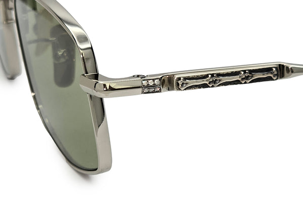 Jeweled Collection - Cutler and Gross - The Great Frog Bowie (Silver/Green) with 0.24ct Diamonds