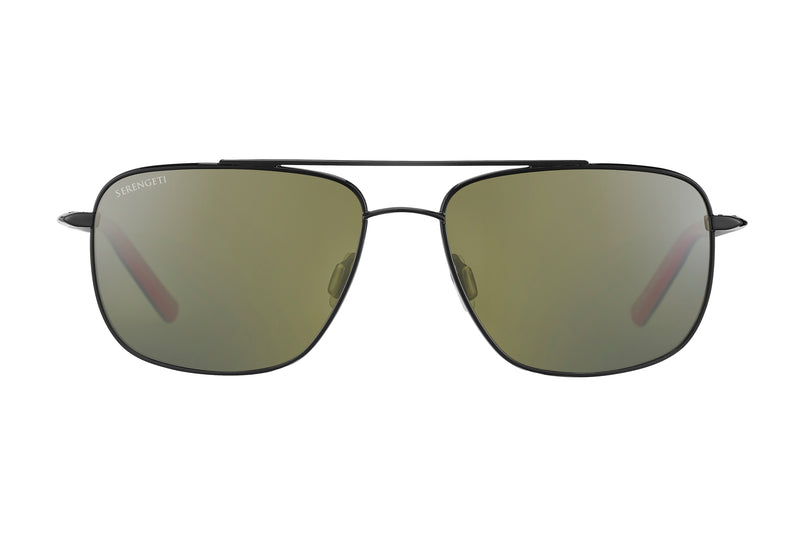 Serengeti - Tellaro (Shiny Black with Red Inside Temple Tips)