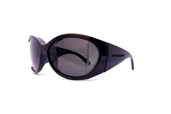 Balenciaga BB0154S Extreme Butterfly Sunglasses Black BALENCIAGA EXTREME Oversized Wrap 0154 Black Bold Unisex  main image 3