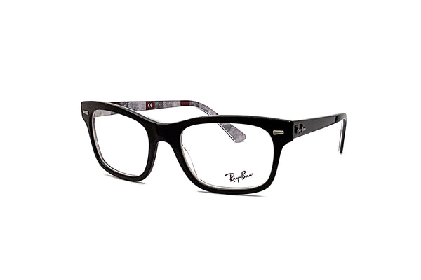 Ray-Ban - RB5383 (Black On Chevron Grey/Burgundy)