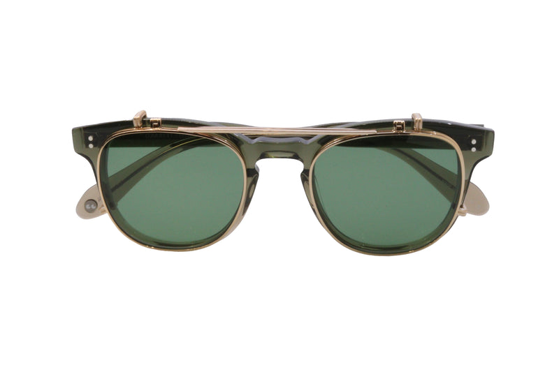 Garrett Leight - Langley Sun Clip (Gold | Emerald) – Good