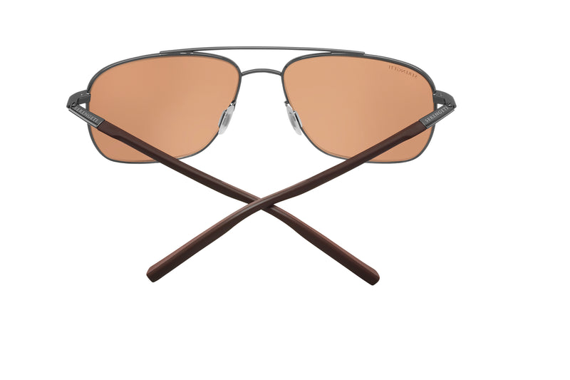 Serengeti - Tellaro (Shiny Gunmetal with Dark Brown Inside Temple Tips)