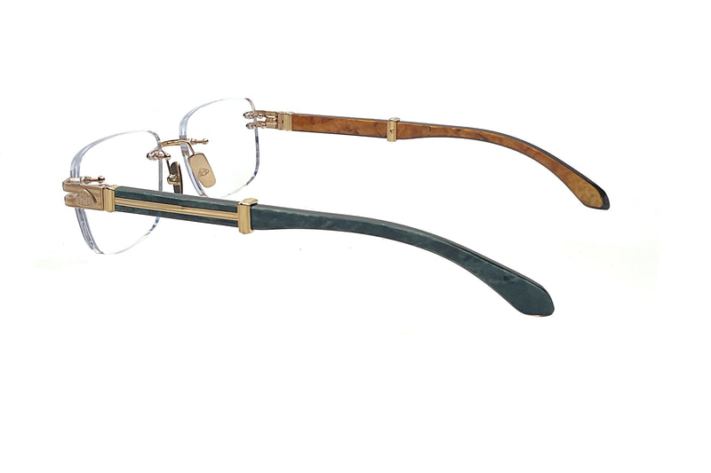 Maybach Eyewear - The Highness (Mellow Gold | Deep Teal Ocean/Ebony)