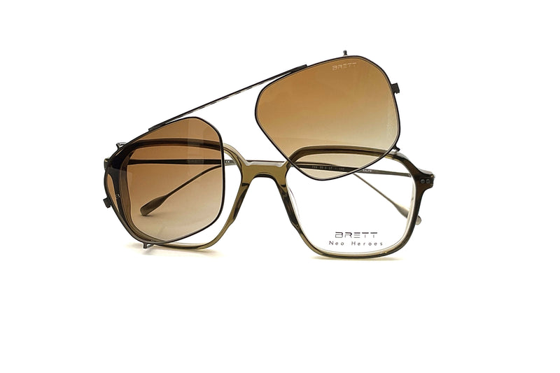 BRETT Eyewear - Ralph Clip Sun [55] (Gun)
