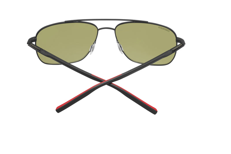 Serengeti - Tellaro (Shiny Black with Red Inside Temple Tips)
