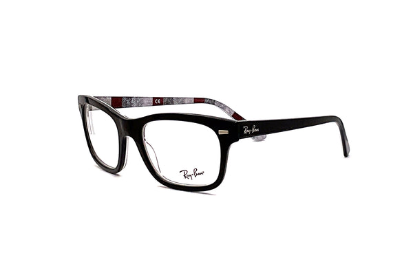 Ray-Ban - RB5383 (Black On Chevron Grey/Burgundy)