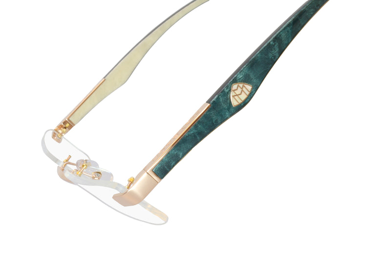 メガネ MAYBACH Maybach Eyewear - THE ARTIST III - rose gold plated Maybach Eyewear - The Artist III (Rose Gold/Walnut Burr