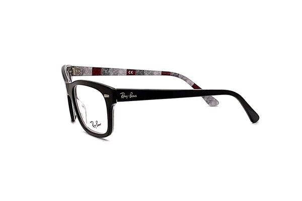 Ray-Ban - RB5383 (Black On Chevron Grey/Burgundy)