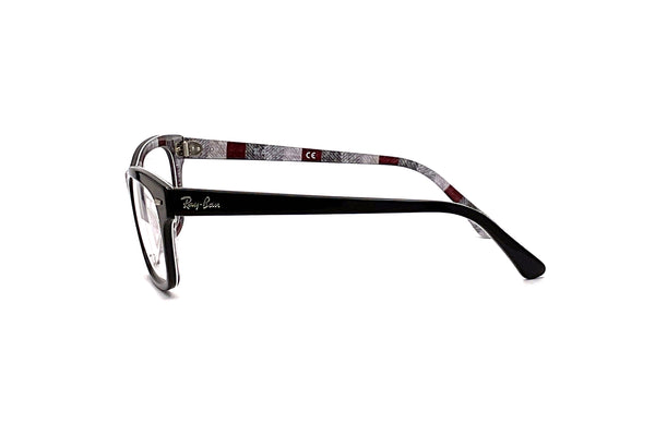Ray-Ban - RB5383 (Black On Chevron Grey/Burgundy)