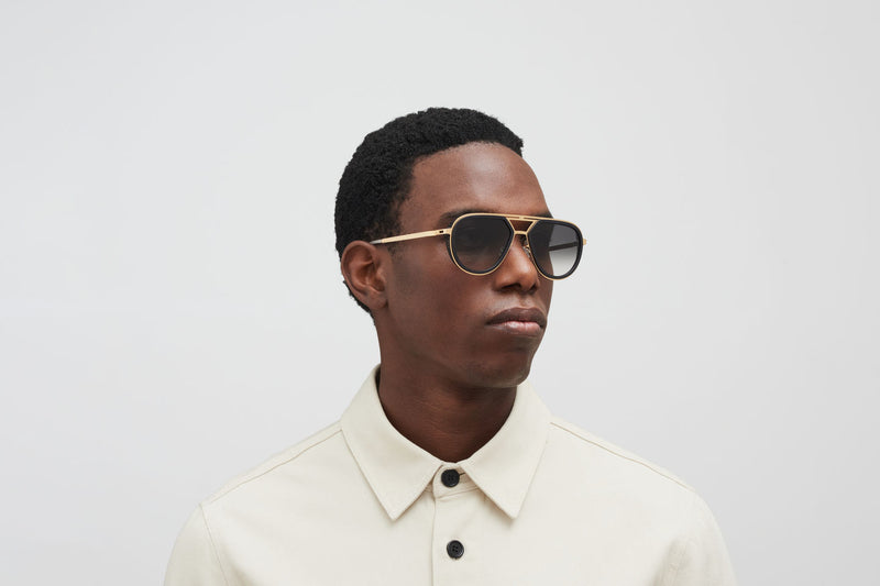 MYKITA Sunglasses with Black and Gold Accents ALYA SUN | MYKITA | LITE SUN | Designer MYKITA sunglasses main image 4