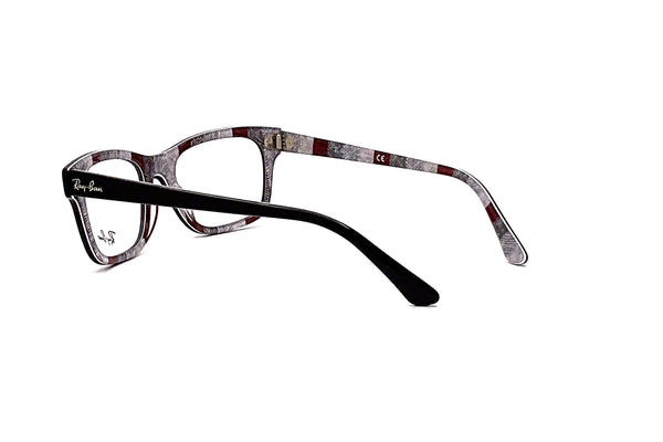Ray-Ban - RB5383 (Black On Chevron Grey/Burgundy)
