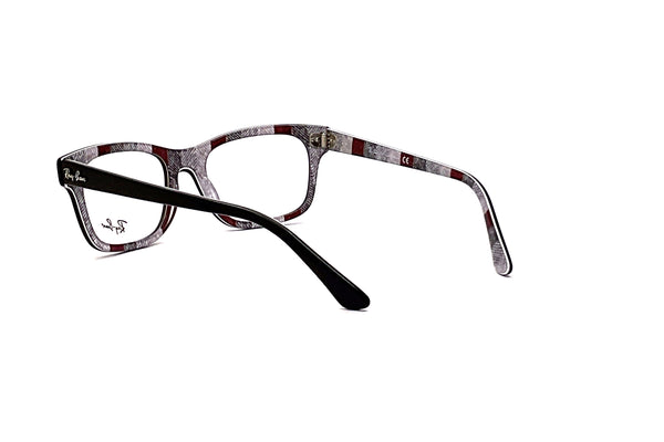 Ray-Ban - RB5383 (Black On Chevron Grey/Burgundy)