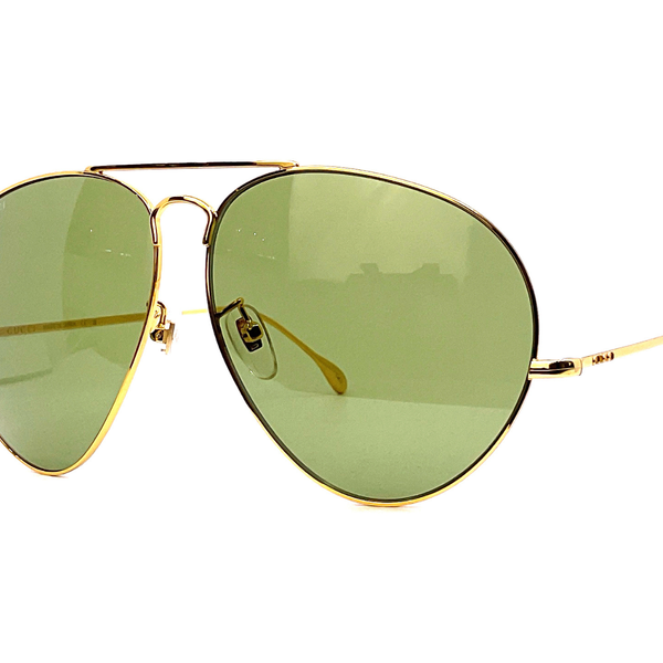 GUCCI サングラス 130 オリーブグリーン Gucci - GG1481S (Gold | Green Lens) – Good See Co.