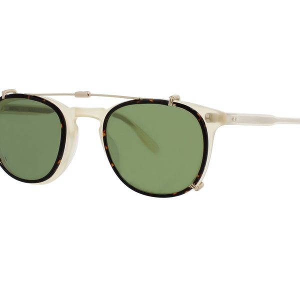 Garrett Leight - Kinney Clip (Gold- Dark Golden Tortoise | Green