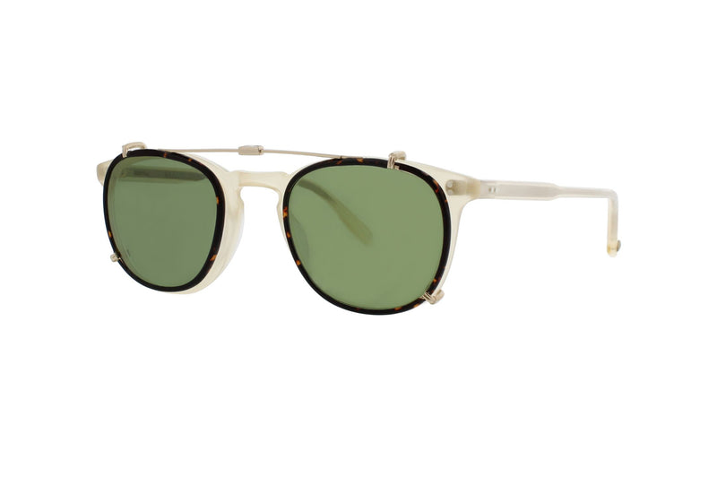 Garrett Leight - Kinney Clip (Gold- Dark Golden Tortoise | Green