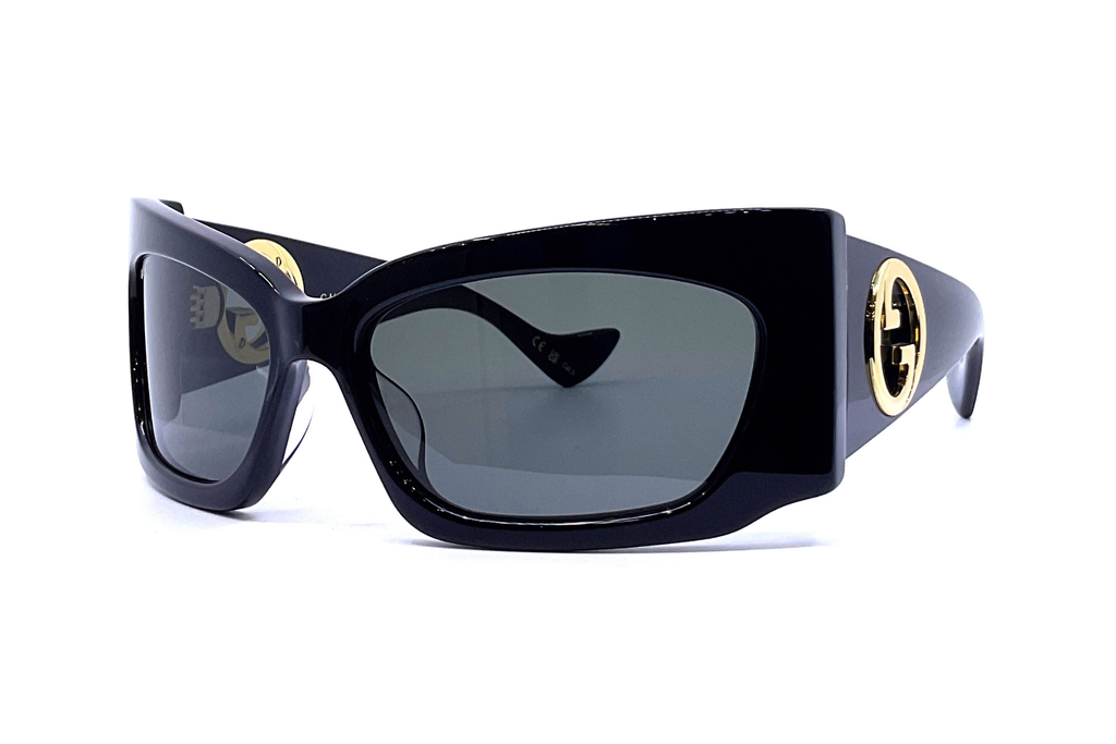 GUCCI メタルプレート y2k ゴールド レトロ サングラス ケース付き Gucci - GG1412S (Black) – Good See Co.