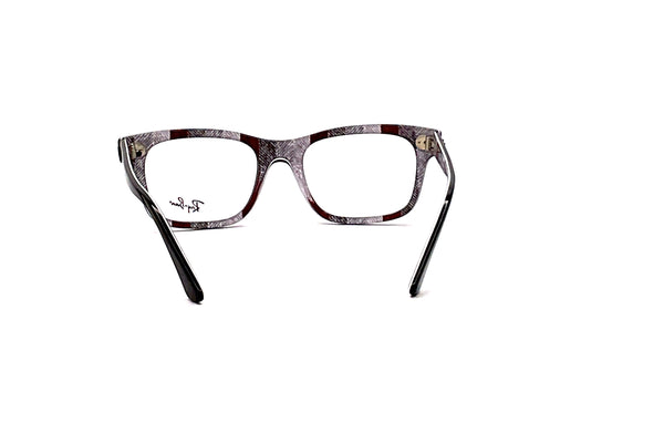 Ray-Ban - RB5383 (Black On Chevron Grey/Burgundy)