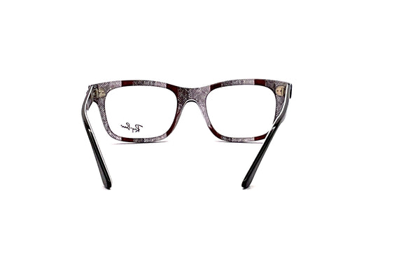 Ray-Ban - RB5383 (Black On Chevron Grey/Burgundy)