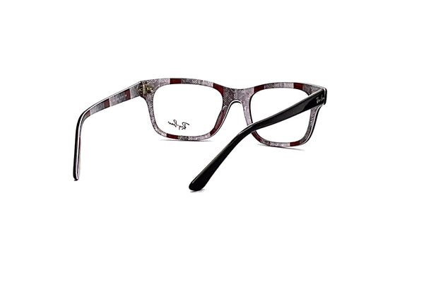 Ray-Ban - RB5383 (Black On Chevron Grey/Burgundy)