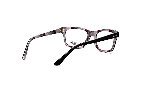 Ray-Ban - RB5383 (Black On Chevron Grey/Burgundy)