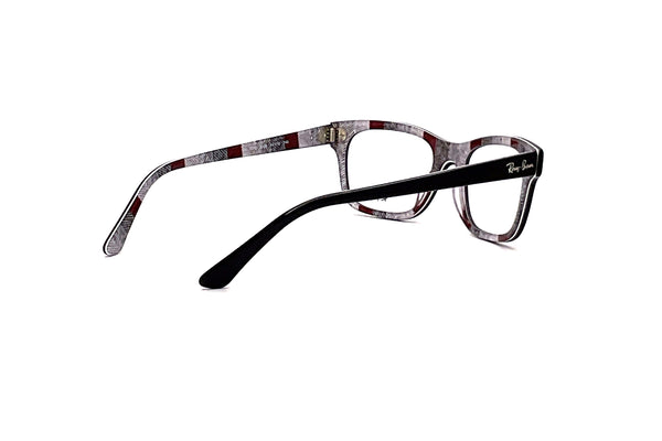 Ray-Ban - RB5383 (Black On Chevron Grey/Burgundy)