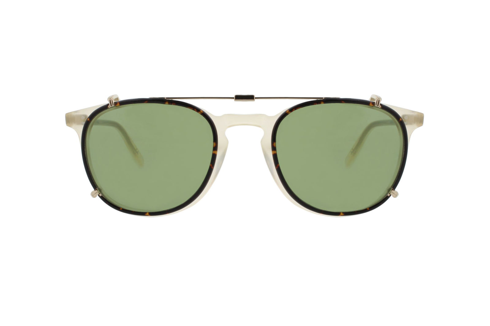 Garrett Leight - Kinney Clip (Gold- Dark Golden Tortoise | Green