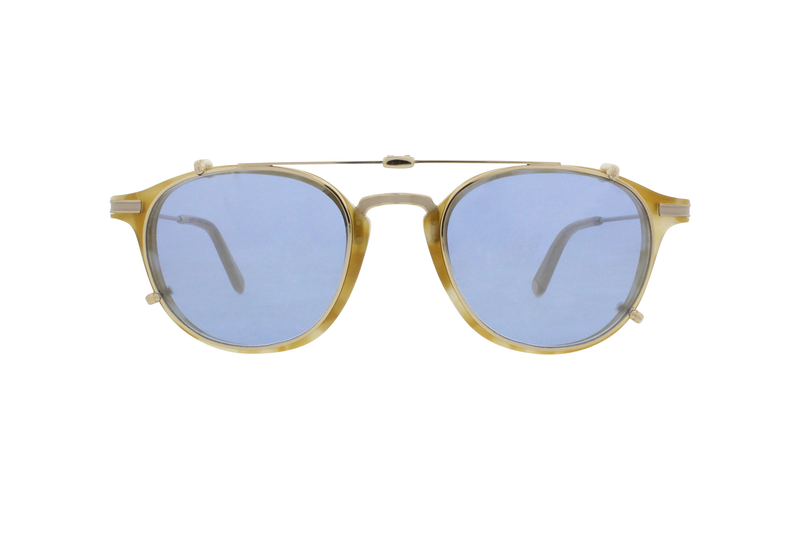 Garrett Leight - Hampton Combo Clip (Gold | Soft Marine 