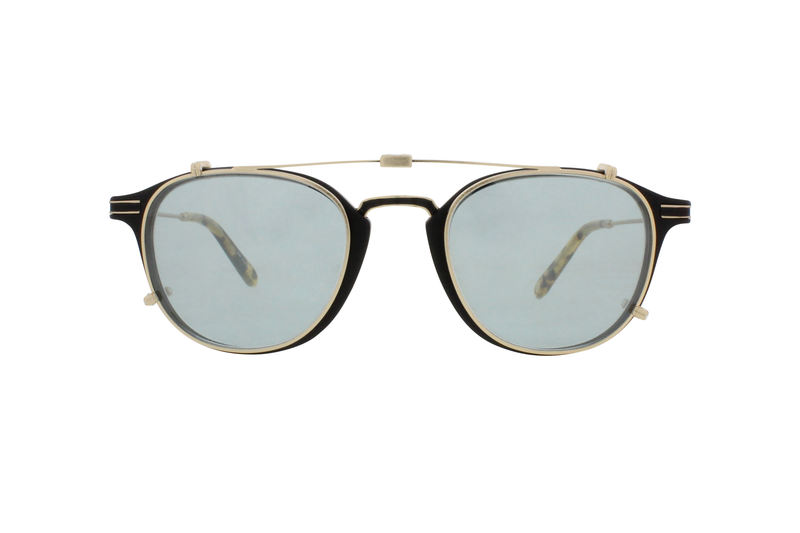 Garrett Leight - Hampton Combo Clip (Brushed Gold | Soft Green Mirror)