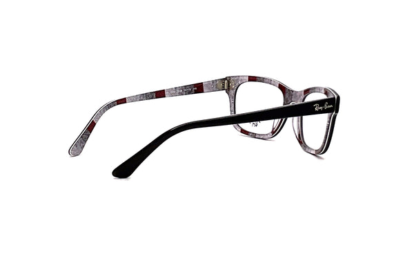 Ray-Ban - RB5383 (Black On Chevron Grey/Burgundy)