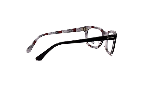 Ray-Ban - RB5383 (Black On Chevron Grey/Burgundy)