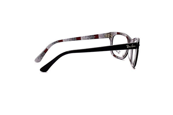 Ray-Ban - RB5383 (Black On Chevron Grey/Burgundy)