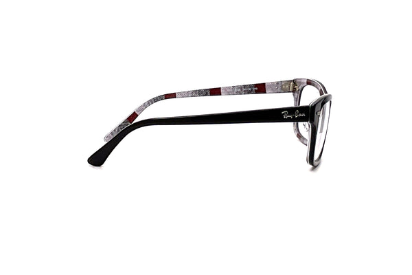 Ray-Ban - RB5383 (Black On Chevron Grey/Burgundy)