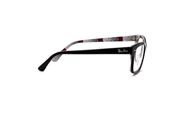 Ray-Ban - RB5383 (Black On Chevron Grey/Burgundy)