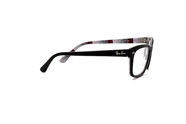 Ray-Ban - RB5383 (Black On Chevron Grey/Burgundy)