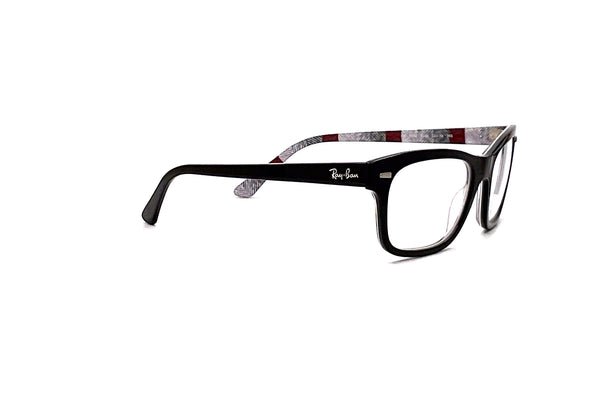 Ray-Ban - RB5383 (Black On Chevron Grey/Burgundy)