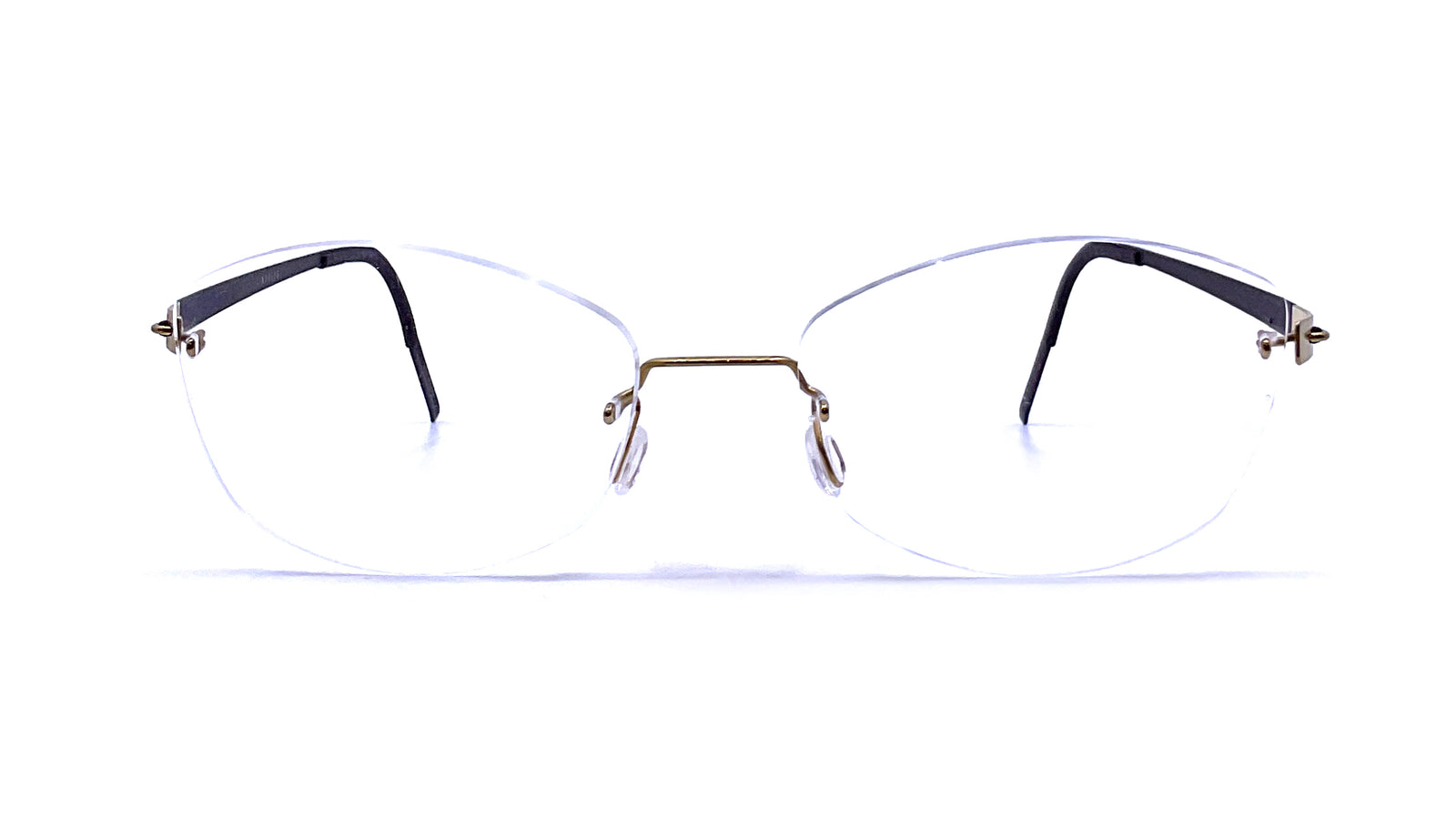 なとり～劇場～natorium glasses Tokyo Modern - Ito with Inserts in Matte Gold / Black