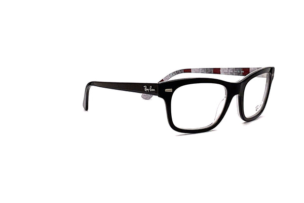 Ray-Ban - RB5383 (Black On Chevron Grey/Burgundy)