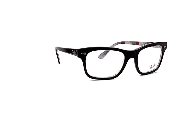 Ray-Ban - RB5383 (Black On Chevron Grey/Burgundy)