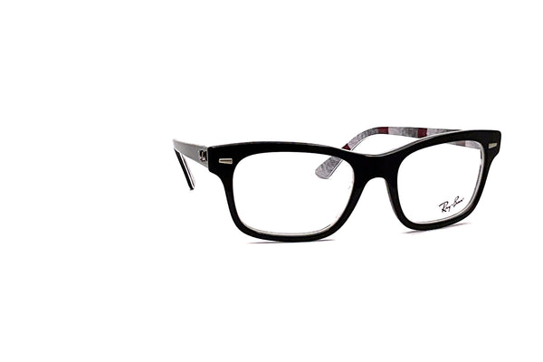 Ray-Ban - RB5383 (Black On Chevron Grey/Burgundy)