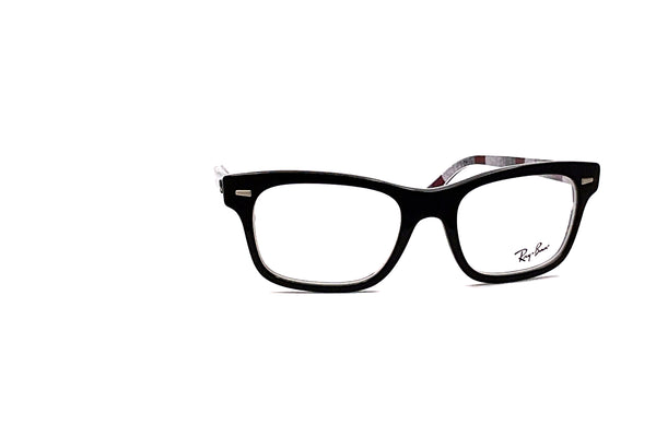 Ray-Ban - RB5383 (Black On Chevron Grey/Burgundy)