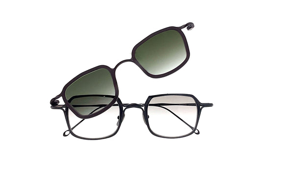 Rigards x TVA - RG2004TVA (Antique Black | Light Grey) + Sun Clip (Bronze | Green Gradient)
