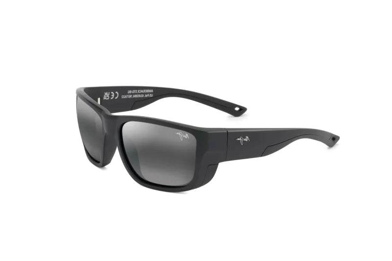 Maui Jim Amberjack Matte Black w Black Rubber